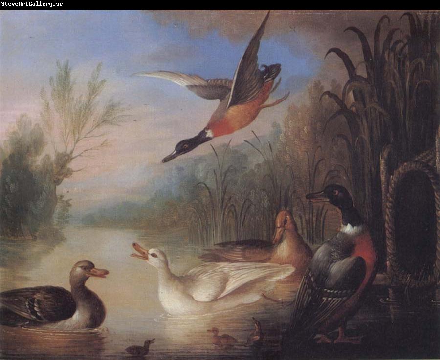 Marmaduke Cradock Waterfowl in a Landscape